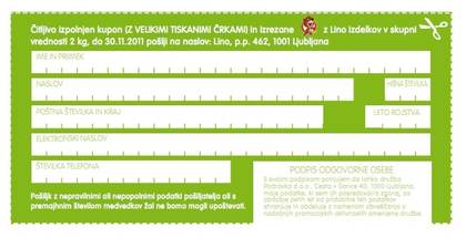 Lino ti daruje dar, novi Lino kalendar, SI