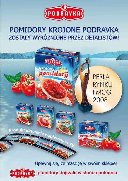 Podravkina sjeckana rajčica u Poljskoj dobila nagradu 